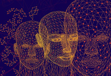 The psychology of climate change Virtual wireframed heads